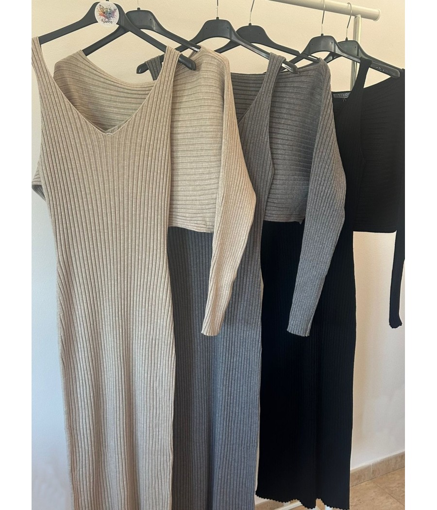 CONJUNTO VESTIDO Y JERSEY