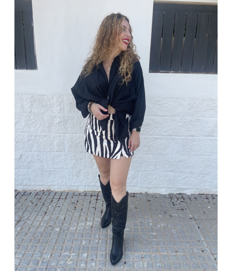 FALDA PANTALON CEBRA PRINT