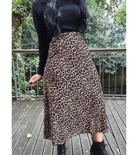 FALDA MIDI ANIMAL PRINT