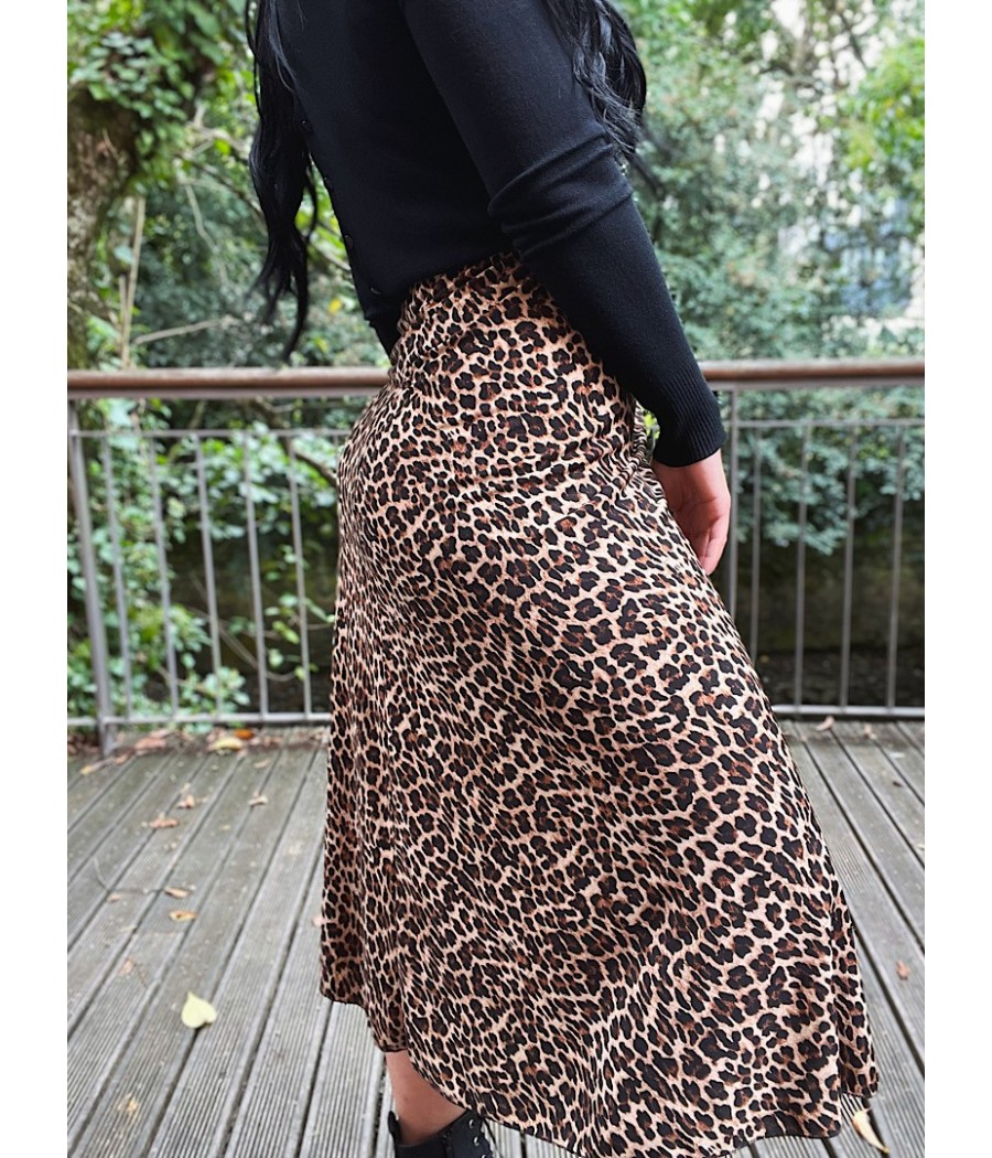 FALDA MIDI ANIMAL PRINT