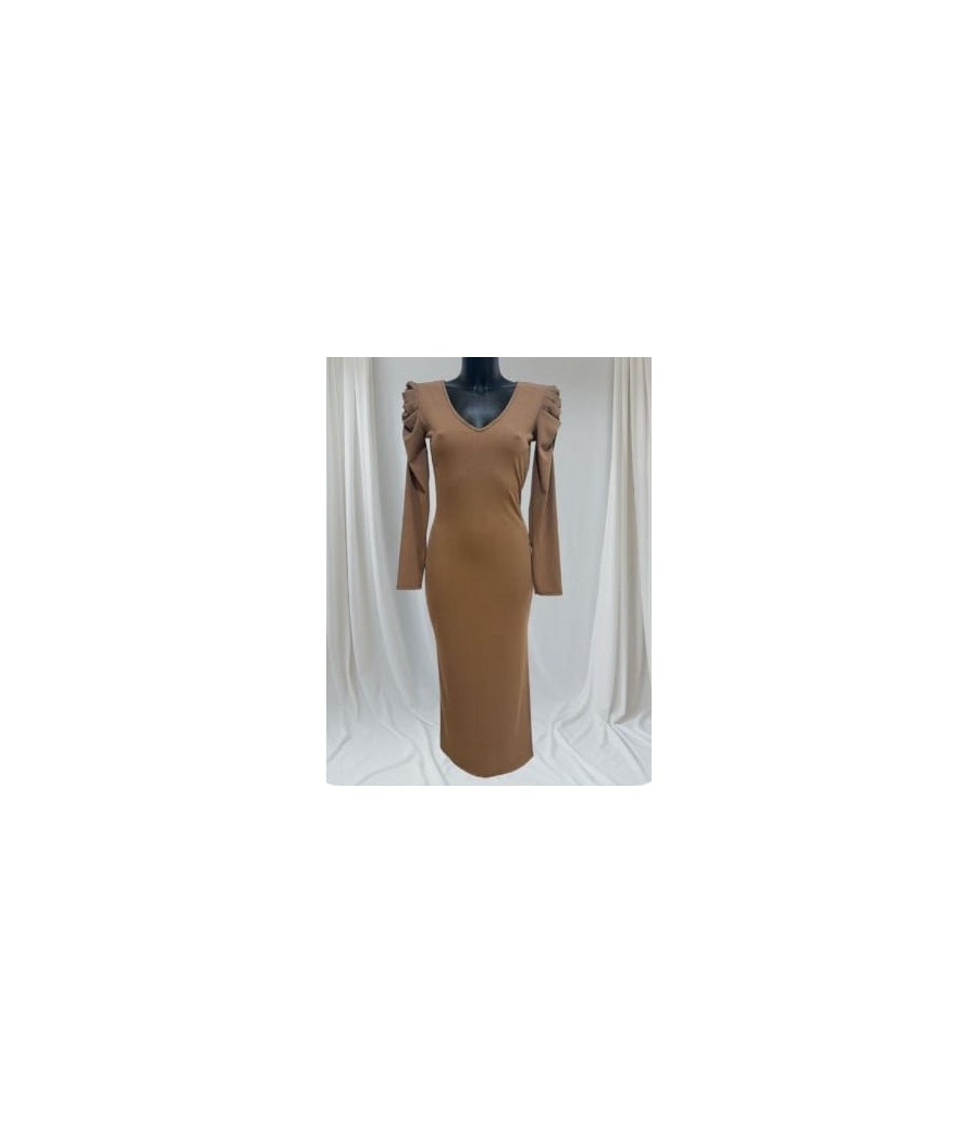 VESTIDO MANGA FRUNCIDA