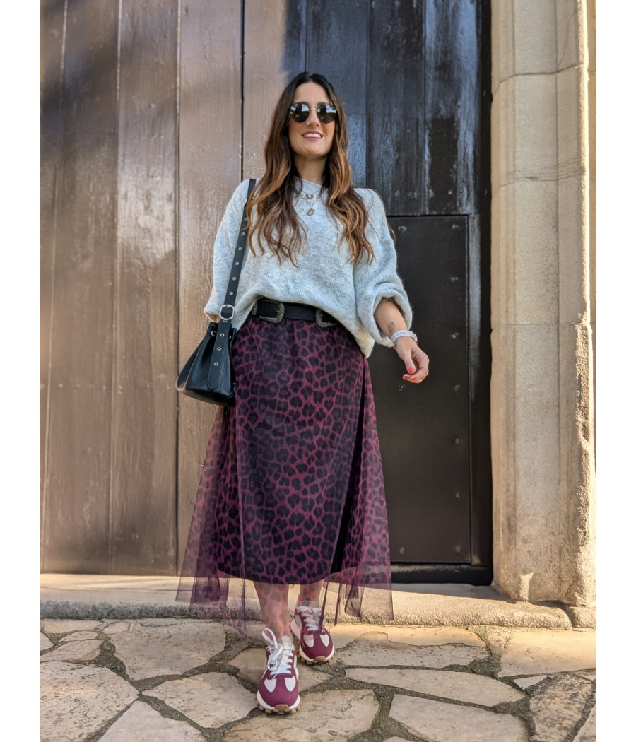 FALDA TUL ANIMAL PRINT