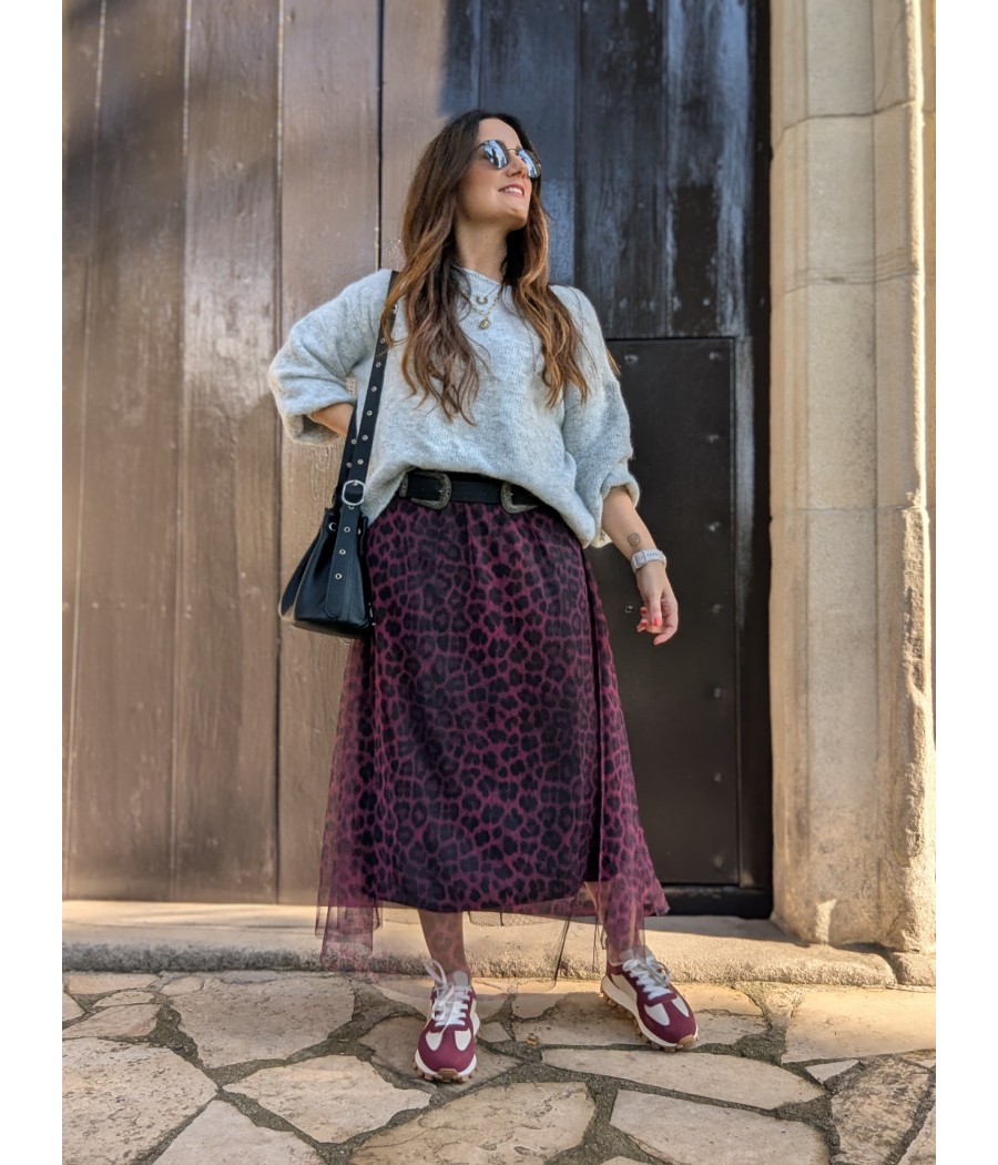 FALDA TUL ANIMAL PRINT
