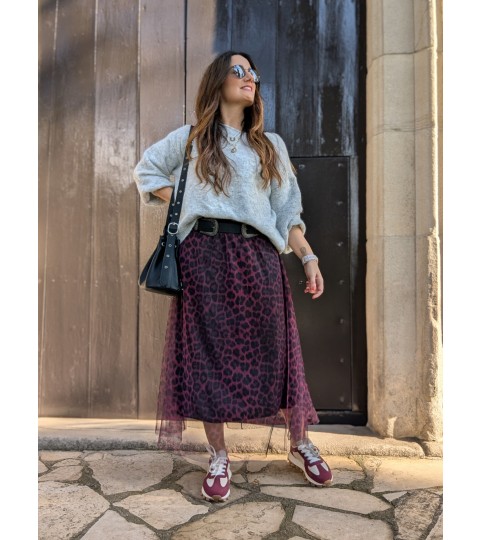 FALDA TUL ANIMAL PRINT