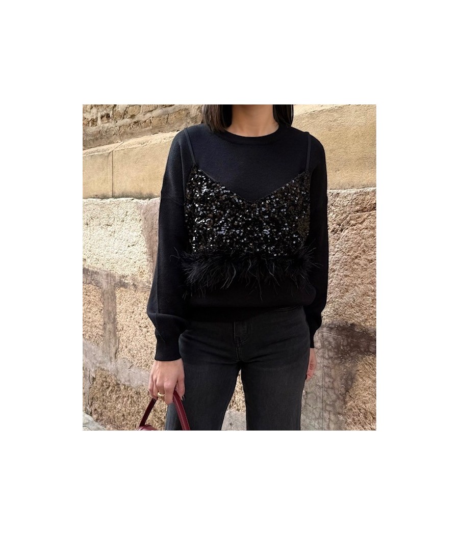 JERSEY CON TOP LENTEJUELAS