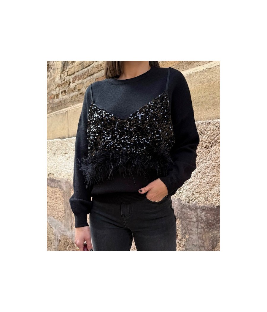JERSEY CON TOP LENTEJUELAS
