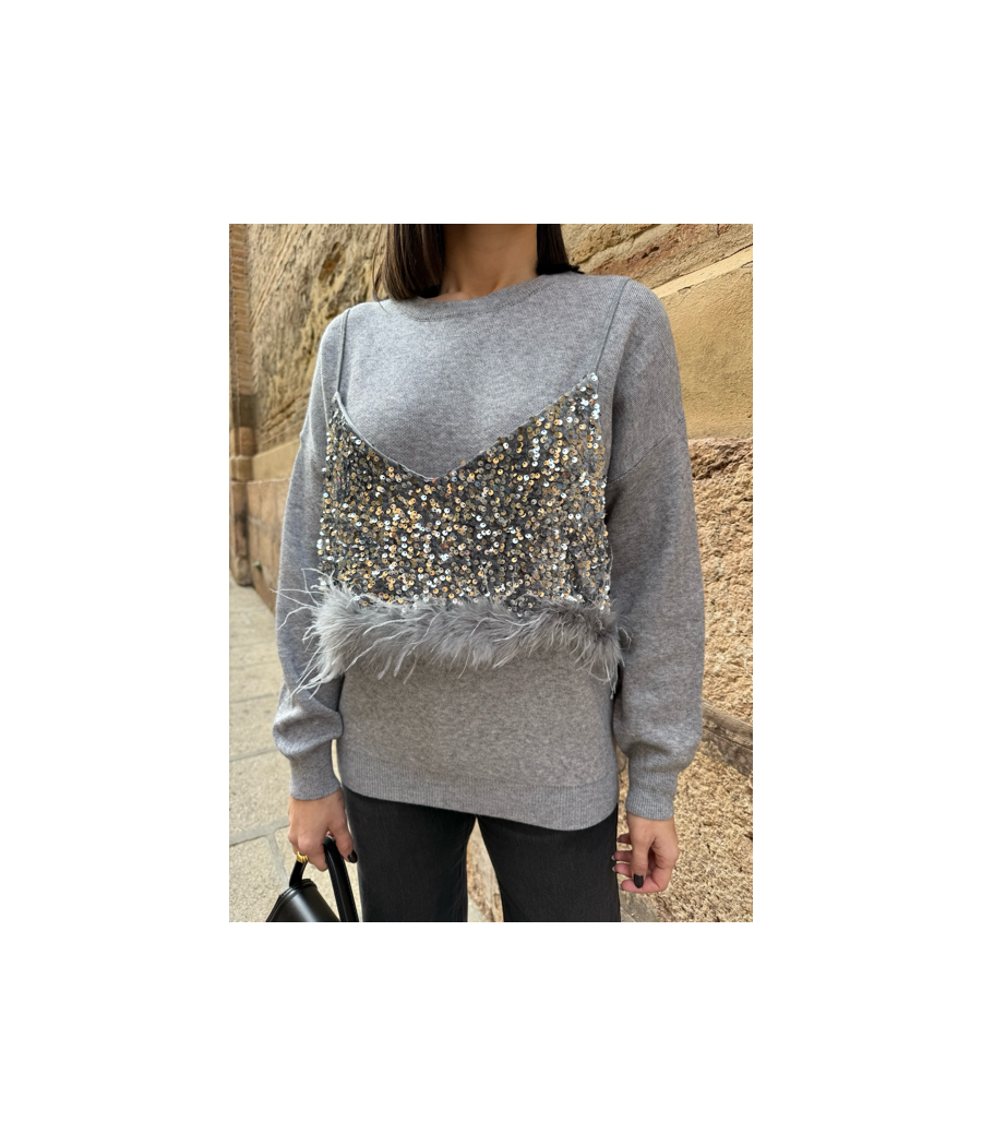 JERSEY CON TOP LENTEJUELAS