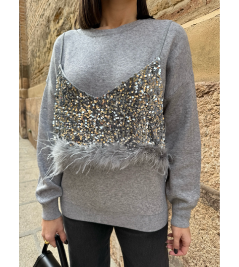 JERSEY CON TOP LENTEJUELAS