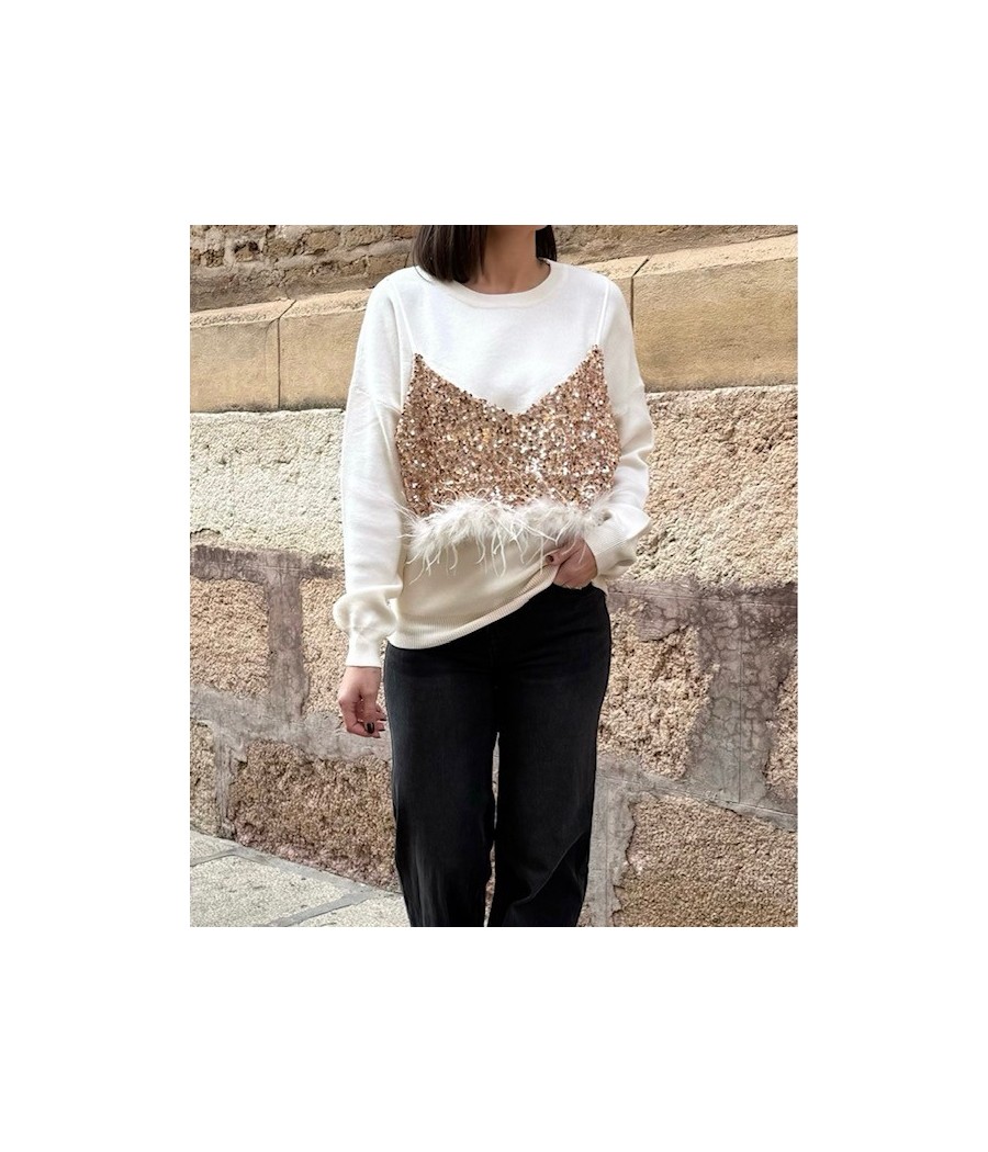 JERSEY CON TOP LENTEJUELAS