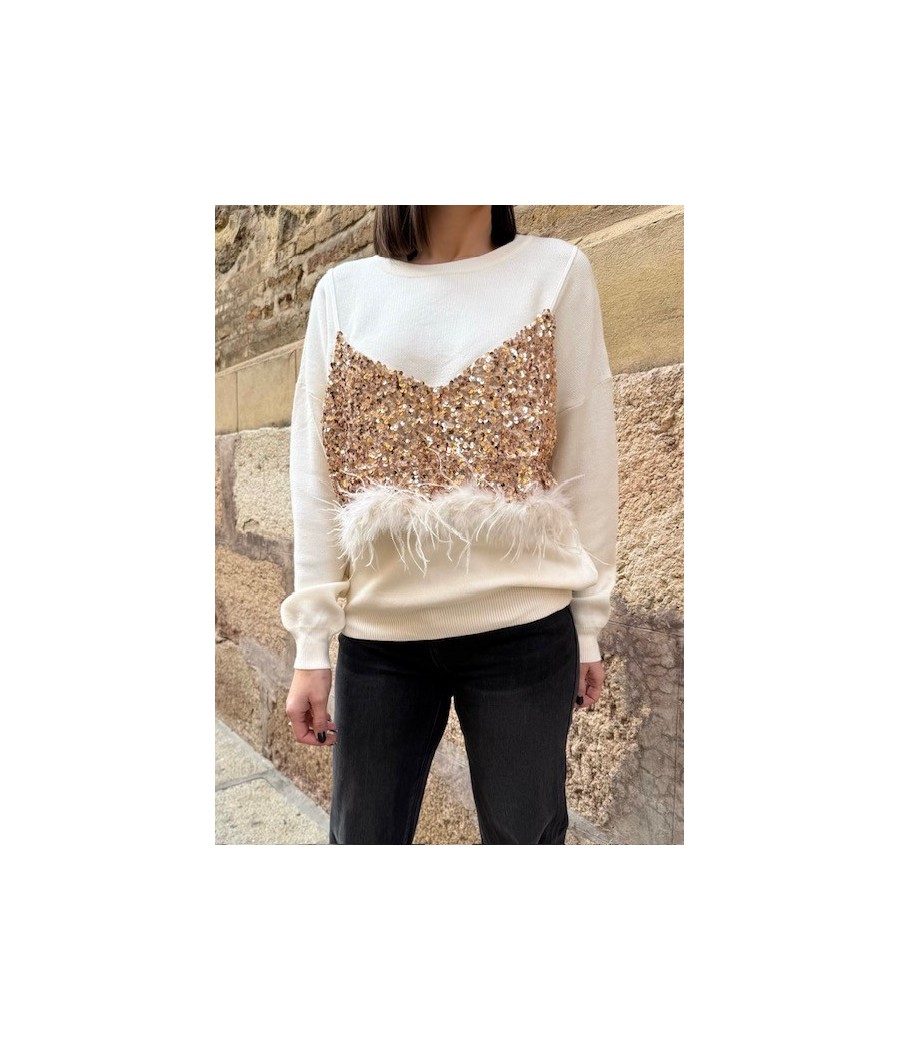 JERSEY CON TOP LENTEJUELAS