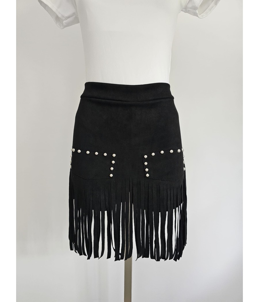 FALDA PANTALON CON FLECOS