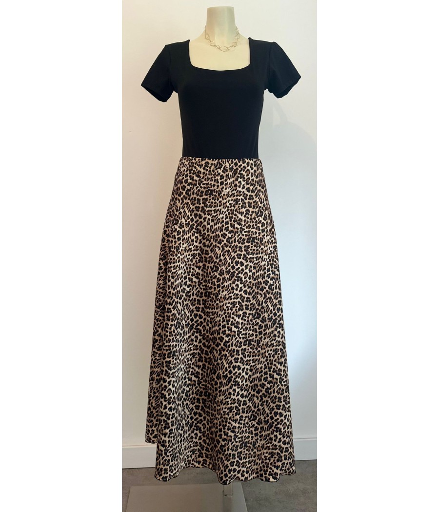 FALDA MIDI ANIMAL PRINT